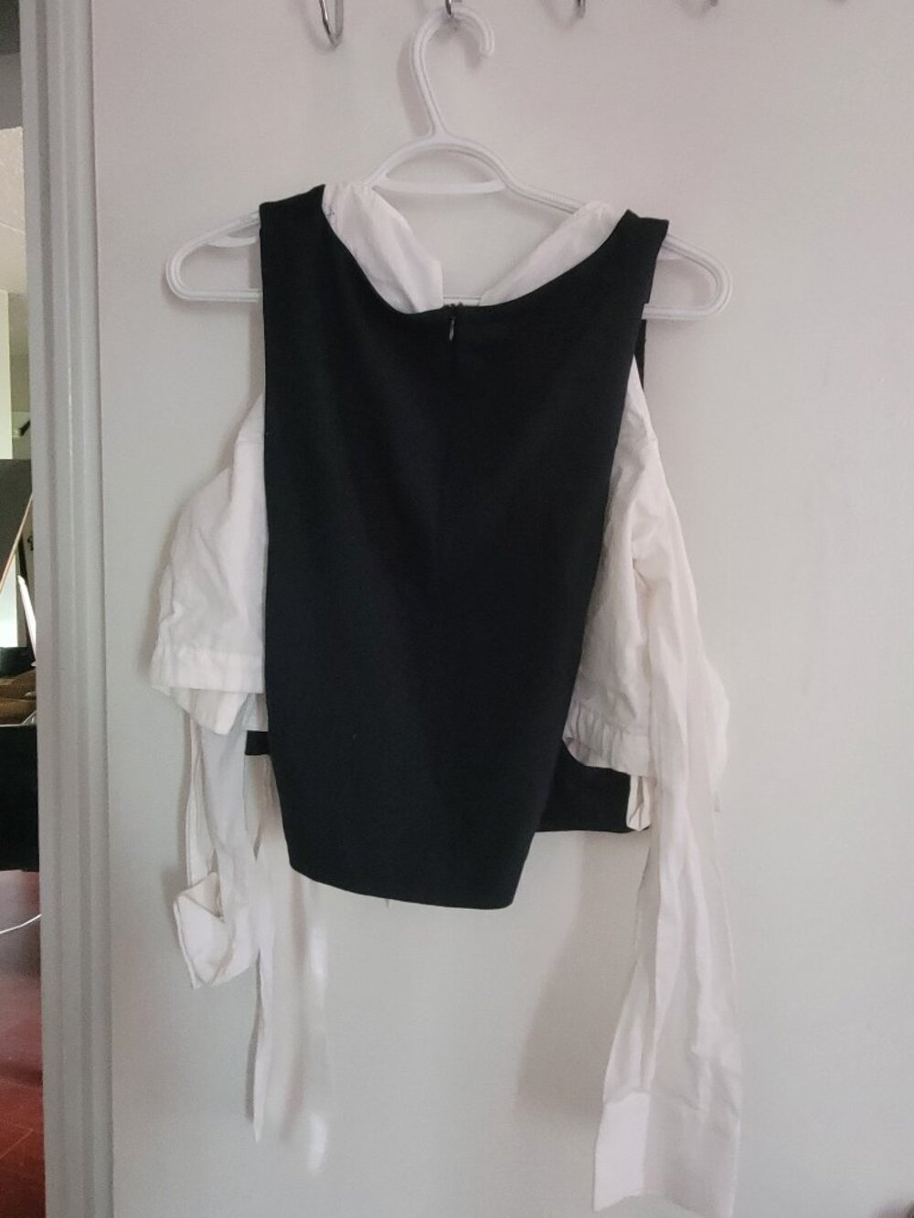 Zaras top - white and blue mix